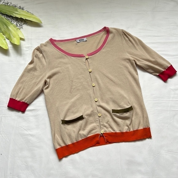 ⭐️moschino Color Block Button Down Sweater⭐️ - Picture 1 of 6